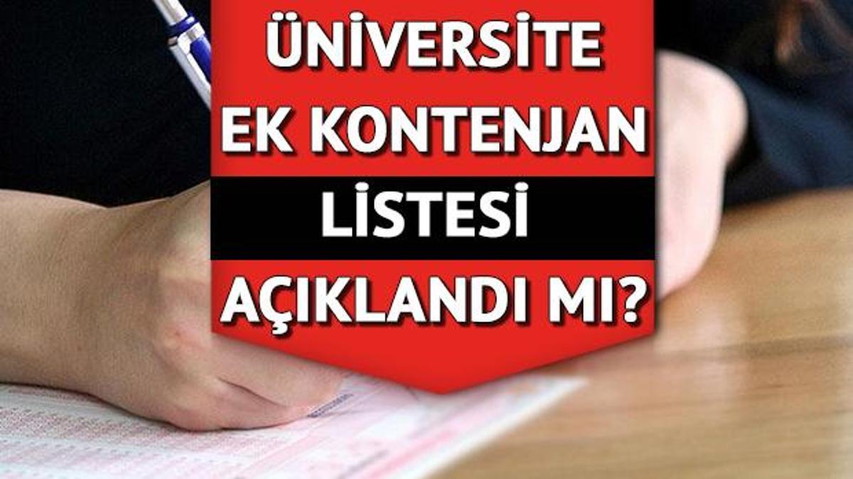 YKS EK KONTENJANLAR SON DURUM: 2023 Üniversite Taban Puanları Ve Ek ...