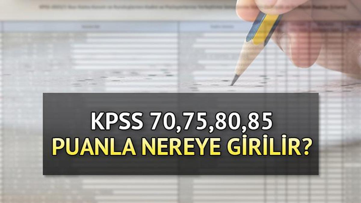 KPSS 70,75,80,85 Puanla Nereye Girilir, Memur Olunur Mu? İşte ÖSYM ...