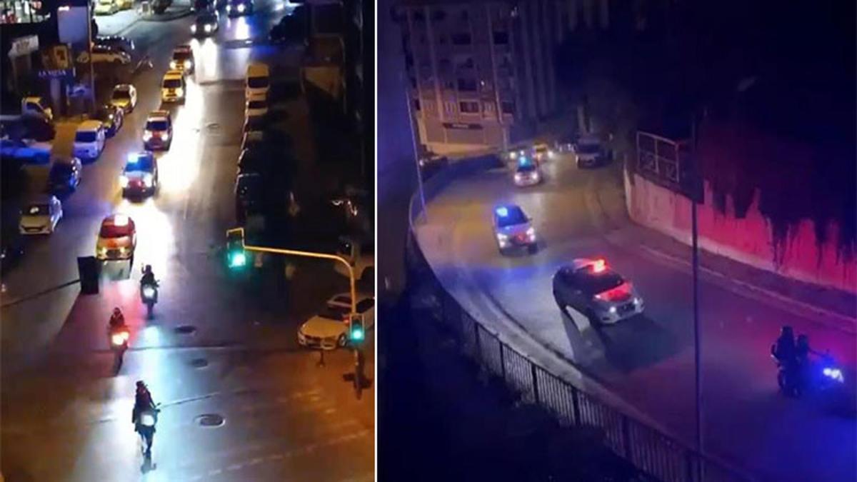 Kağıthane’de polis ekiplerinden şehit polis Hakan Telli anısına araç konvoyu