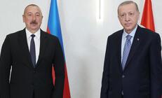 Cumhurbaşkanı Erdoğan, Özbekistanda Aliyev ile bir araya geldi
