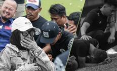 Endonezyadaki stadyum felaketinden geriye kalanlar... Gözyaşları sel oldu, futbolcular dua için toplandı