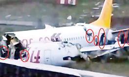 Pistten çıkan uçak üçe bölündü... 3 ölü, 179 yaralı