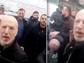 Bayrampaşada tartıştıkları sürücüyü eşinin yanında dövdüler