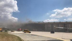 Atatürk Havalimanında uçak bakım hangarında oksijen tüpü patladı