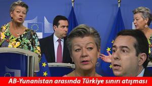 Son dakika haberi... Basın toplantısında gergin anlar: AB-Yunanistan arasında Türkiye sınırındaki ses topu tartışması