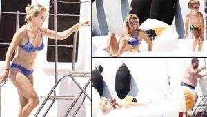 Ece Erken oğlu Eymen ve sevgilisi Şafak  Mahmutyazıcıoğlu ile tatile devam ediyor