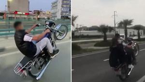Son Dakika: Motosiklet ile tehlikeli hareketler yapan sürücü, cezadan kaçamadı