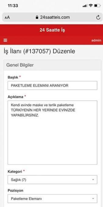 Evde ek iş dolandırıcılığı