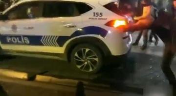 Kadıköyde polis aracını taşlayan 8 kişiden 5i yakalandı