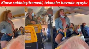 Kadın yolcu maske kavgasında rezalet çıkardı
