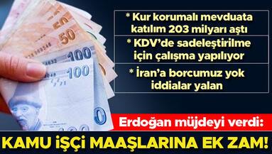 Erdoğan müjdeyi duyurdu: Kamu işçi maaşlarına ek zam