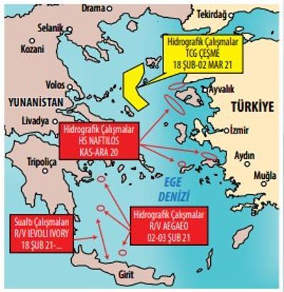 Yunanistan’a haritalı ‘TCG Çeşme’ yanıtı