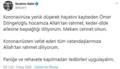 Son dakika haberi: Ömer Döngeloğlundan üzücü haber geldi Koronavirüsten hayatını kaybetti