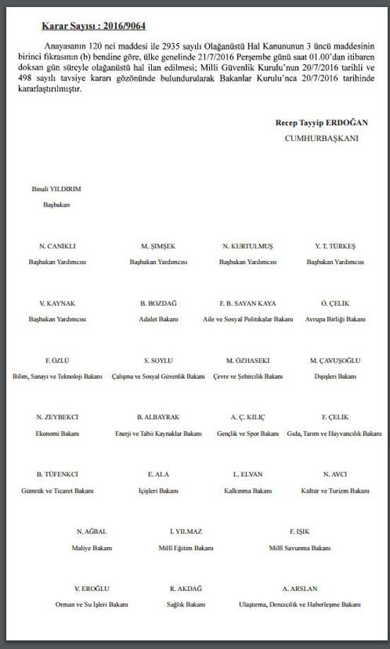 ohal dun gece ilan edildi ohal olaganustu hal nedir