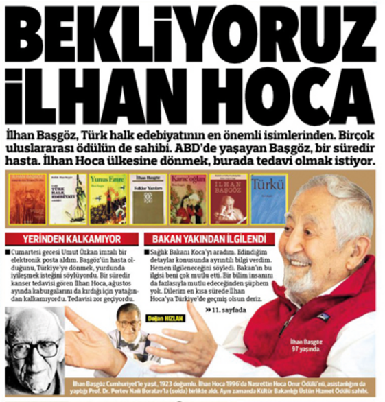 Hurriyat duyurmuştu ... Profesör.  Dr.  İlhan Bağaş hava ambulansıyla Türkiye'ye götürüldü