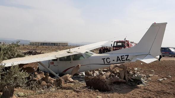 Antalyada sivil eğitim uçağı kaza yaptı