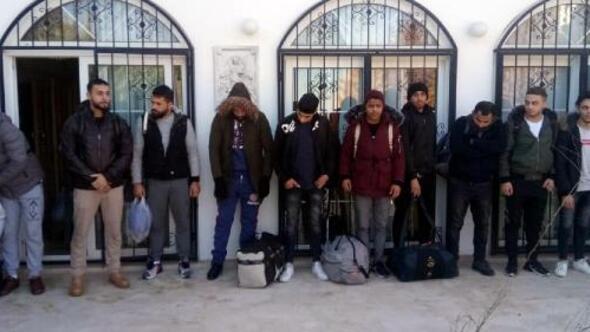 Didimdeki bir evde 23 kaçak göçmen yakalandı