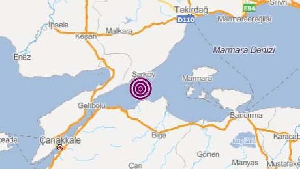 Marmara Denizinde 3, 9 büyüklüğünde deprem