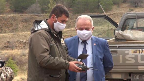 Kırşehir ormanları drone ile izleniyor