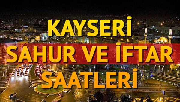 kayseri icin imsak vakti