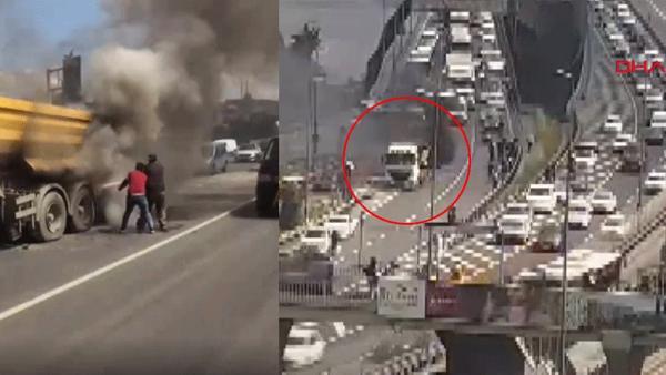 Son dakika haberler: Haliç Köprüsü'nde korkutan yangın! Yoğun trafik oluştu Son dakika haberler: Haliç Köprüsü'nde korkutan yangın! Yoğun trafik oluştu