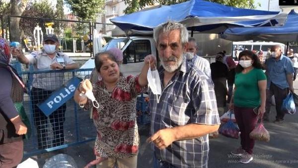 Pazara maskesiz geldi, uyarılınca verdiği cevap şok etti Pazara maskesiz geldi, uyarılınca verdiği cevap şok etti