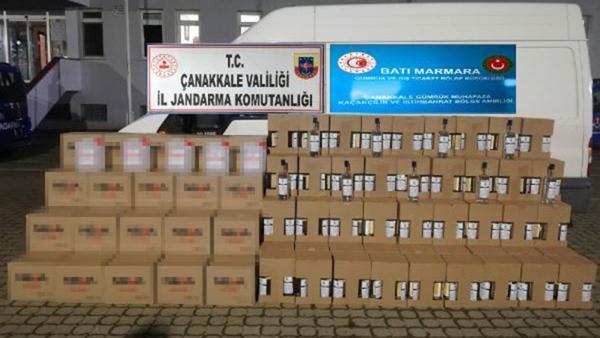 Çanakkale'de bin 225 litre kaçak etil alkol ele geçirildi