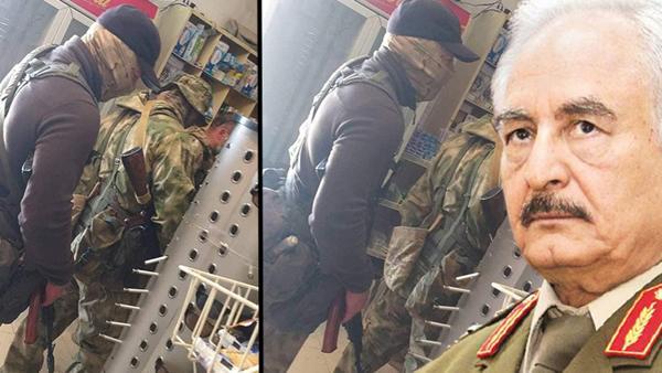 Ellerinde silahlarla... Hafter'in paralı askerleri böyle görüntülendi! 