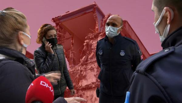 Yıkılan binanın yanında yaşayan komşular isyan etti: ‘Sallanıyoruz’