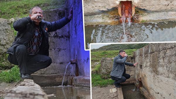 Bu köyün çeşmesinden doğal maden suyu akıyor! Bidon bidon doldurup evlerine götürüyorlar Bu köyün çeşmesinden doğal maden suyu akıyor! Bidon bidon doldurup evlerine götürüyorlar