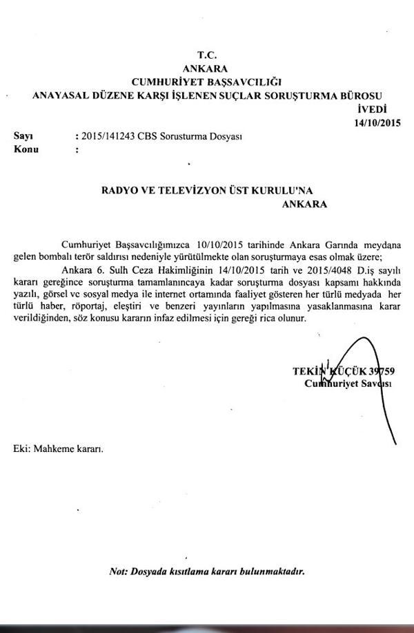 Ankara katliamında ‘her türlü’ yayın yasak