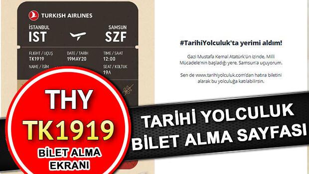 Türk Hava Yolları 19 Mayıs hatıra bileti ekranı! THY tarihi uçuş Samsun bilet alma nasıl yapılır?