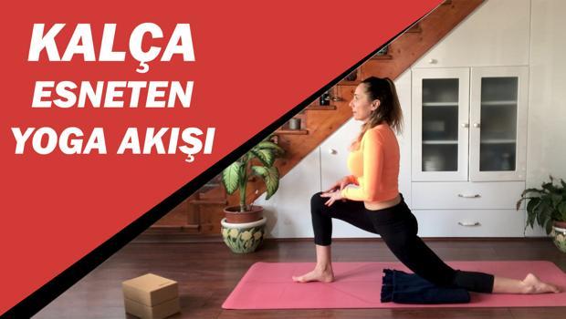 Evde kalça esneten yoga akışı