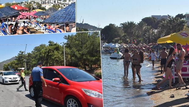 Ünlü tatil merkezine üç günde 300 bin araç giriş yaptı... Plajlar doldu taştı