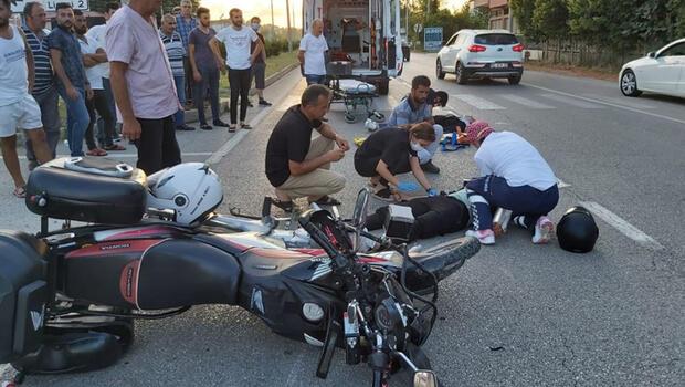 Samsun’da motosiklet kazası
