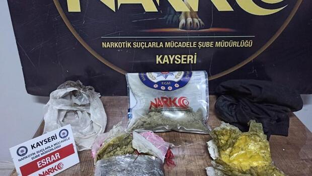 Kayseri'de uyuşturucu taciri 2 kilo esrar ile yakalandı