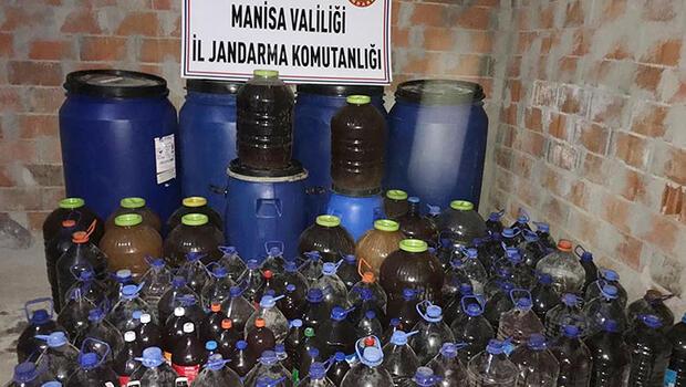 Manisa'da çok miktarda sahte içki ele geçirildi