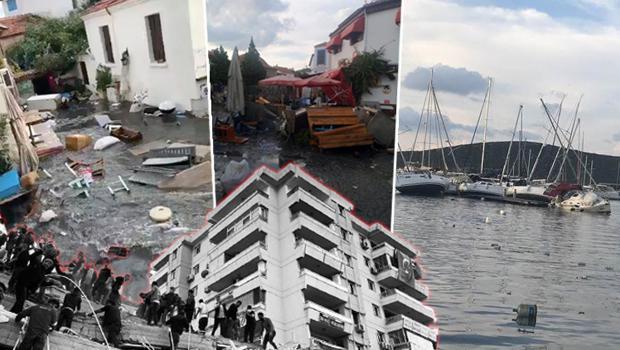 Son dakika haberi: İzmir depreminde yürek yakan olay! Deniz yükseldi, su altında kalarak can verdi