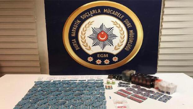 Bursa'da binlerce uyuşturucu hap ele geçirildi
