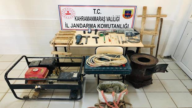 Kahramanmaraş’ta kaçak kazı yapan 4 kişi suçüstü yakalandı