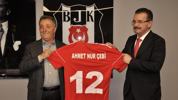 Traktör ve Machine Sazi başkanlarından, Beşiktaş Kulübü Başkanı Çebi'ye ziyaret