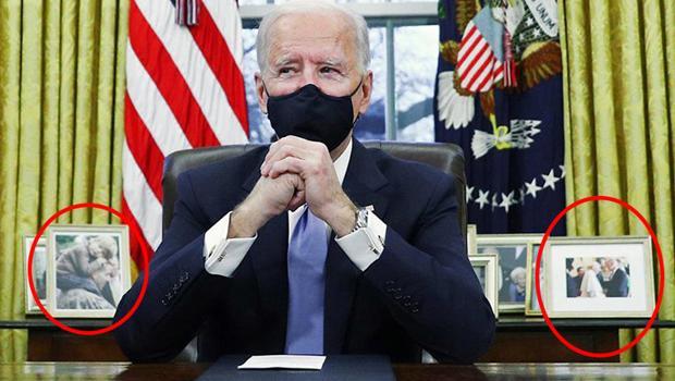 ABD Başkanı Joe Biden göreve başladı... Oval Ofis fotoğraflarında dikkat çeken detaylar!
