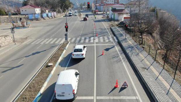 Tunceli'de dronlu trafik denetiminde 31 sürücüye para cezası  