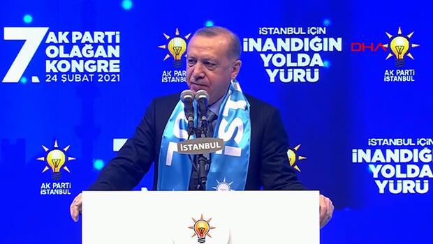 Cumhurbaşkanı Erdoğan, AK Parti İstanbul İl Kongresi'nde konuşuyor