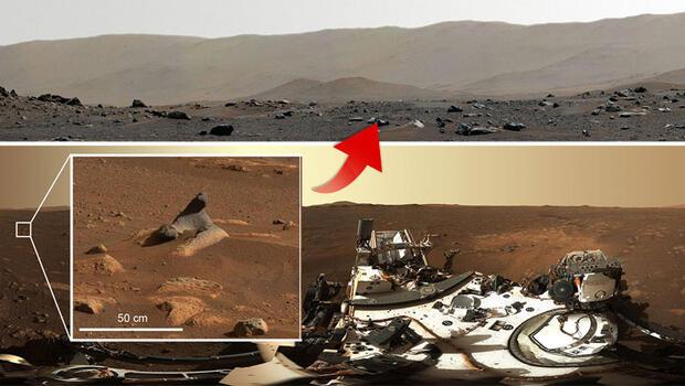Mars'ta keşif aracının kaydettiği inanılmaz görüntü..