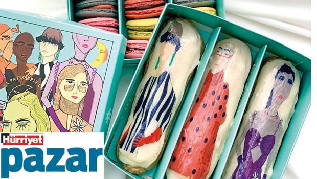 Hem tatlıların hem kadınların renkleri bu kutularda