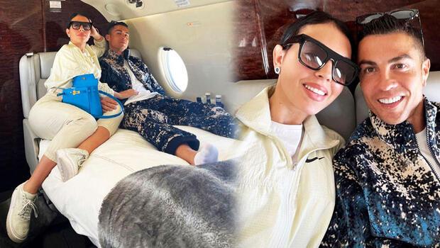 Cristiano Ronaldo ve Georgina Rodriguez'den çok konuşulan özel uçak pozu!
