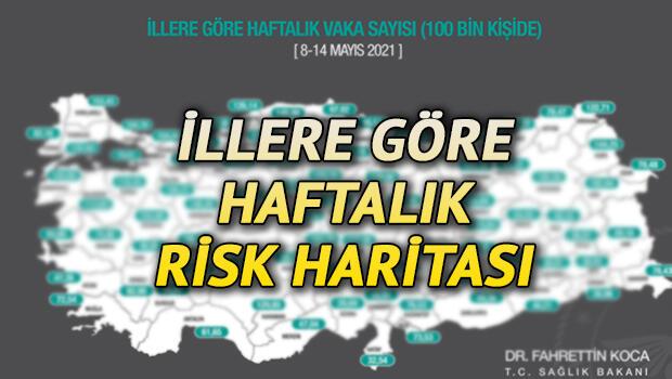 İl il koronavirüs risk haritası yayınlandı: 8-14 Mayıs corona virüs vaka sayısı ne kadar? Kovid-19 (covid 19) İstanbul, Ankara, İzmir ve tüm illerde son durum