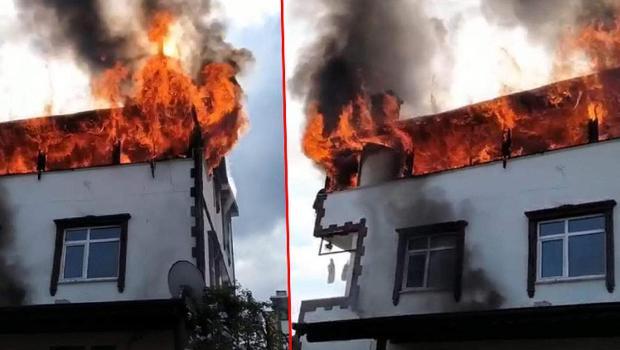 Kocaeli'de korkutan yangın! Alev alev yandı