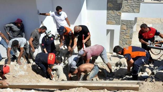 Muğla'da istinat duvarı çöktü! elektrik teknisyeni yaralandı